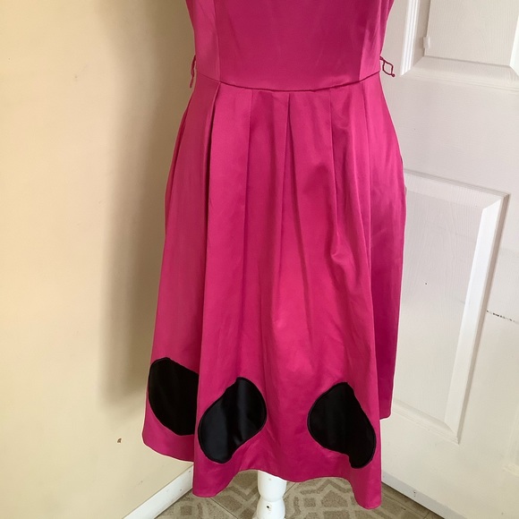 Oscar de la Renta Pink Lined Satin Dress - Picture 5 of 8